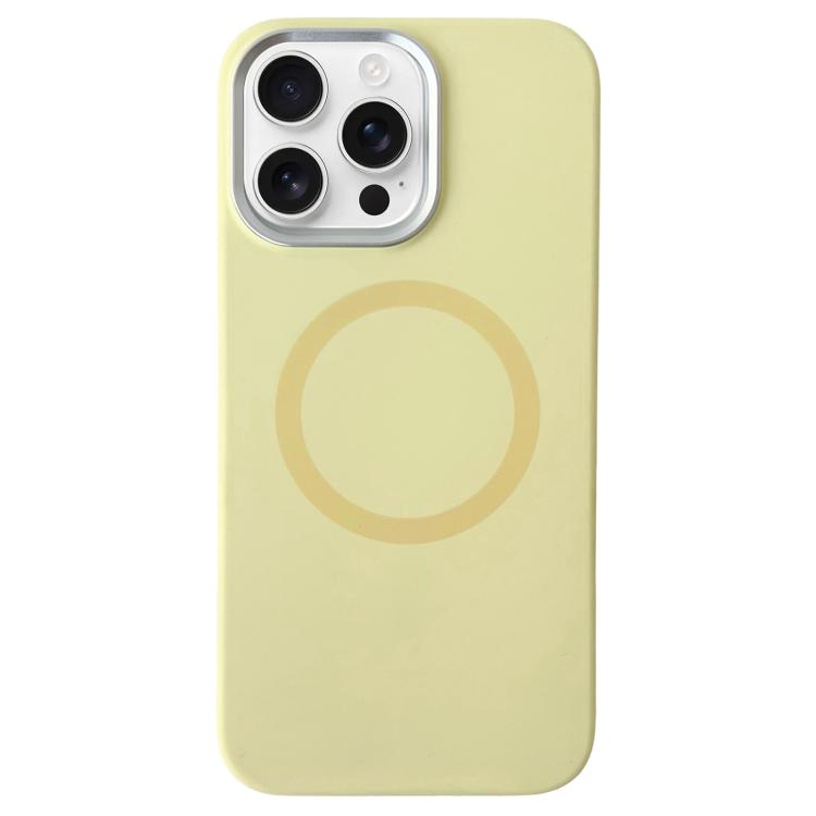 Metal Frame Liquid Silicone MagSafe Phone Case, For iPhone 13 Pro, For iPhone 12 Pro Max