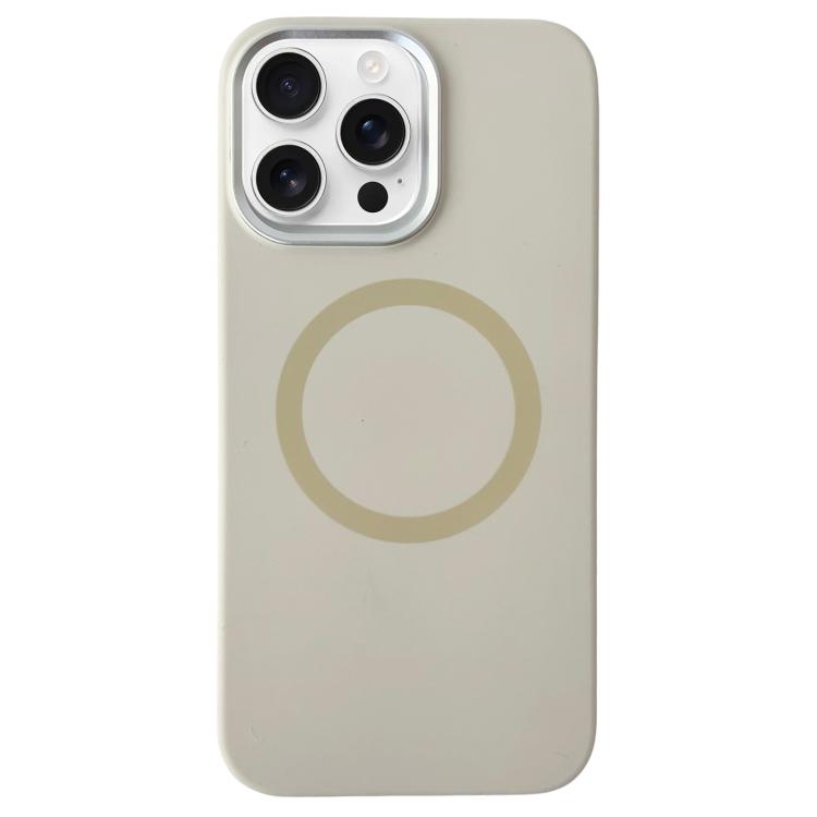 Metal Frame Liquid Silicone MagSafe Phone Case, For iPhone 13 Pro, For iPhone 12 Pro Max