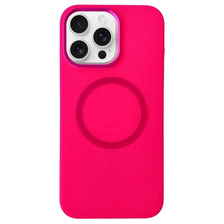 Metal Frame Liquid Silicone MagSafe Phone Case, For iPhone 13 Pro, For iPhone 12 Pro Max