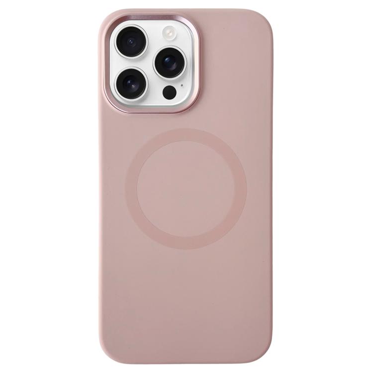 Metal Frame Liquid Silicone MagSafe Phone Case, For iPhone 13 Pro, For iPhone 12 Pro Max