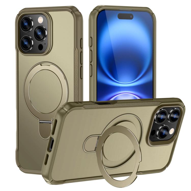 Skin Feel Magnetic Holder MagSafe Phone Case, For iPhone 16e, For iPhone 16 Pro Max, For iPhone 16 Pro, For iPhone 16 Plus