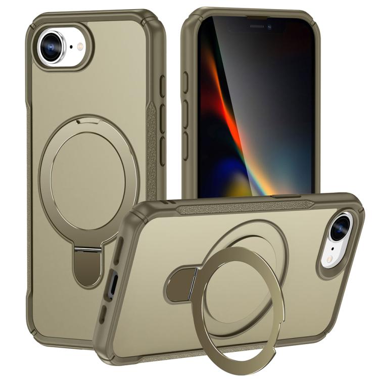 Skin Feel Magnetic Holder MagSafe Phone Case, For iPhone 16e, For iPhone 16 Pro Max, For iPhone 16 Pro, For iPhone 16 Plus