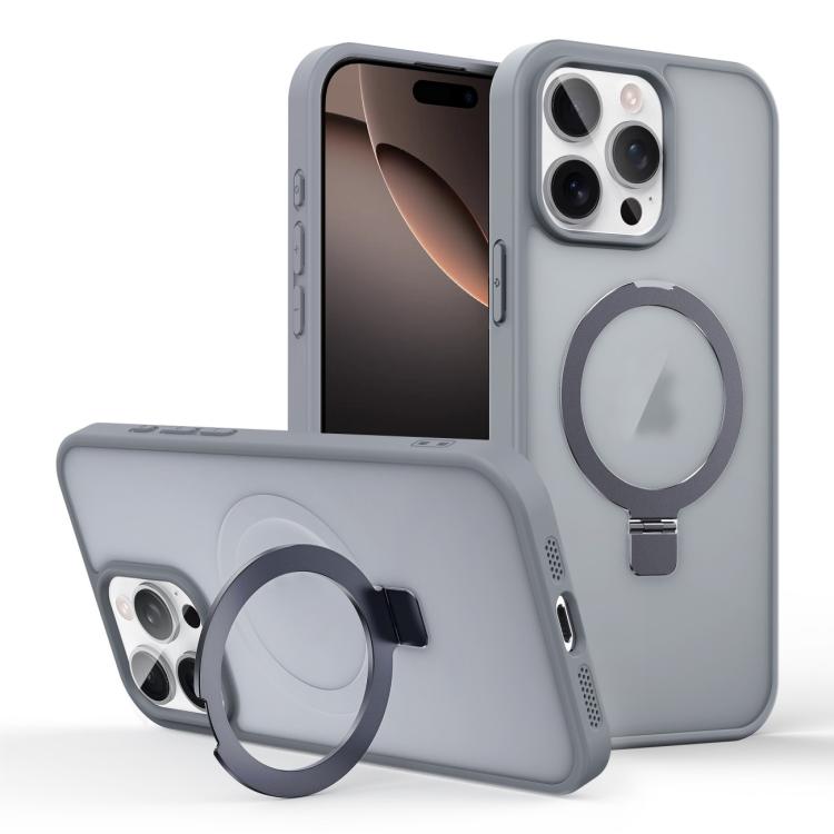 Skin-feel Ring MagSafe Holder Phone Case, For iPhone 16 Pro Max, For iPhone 16 Pro, For iPhone 16 Plus, For iPhone 16