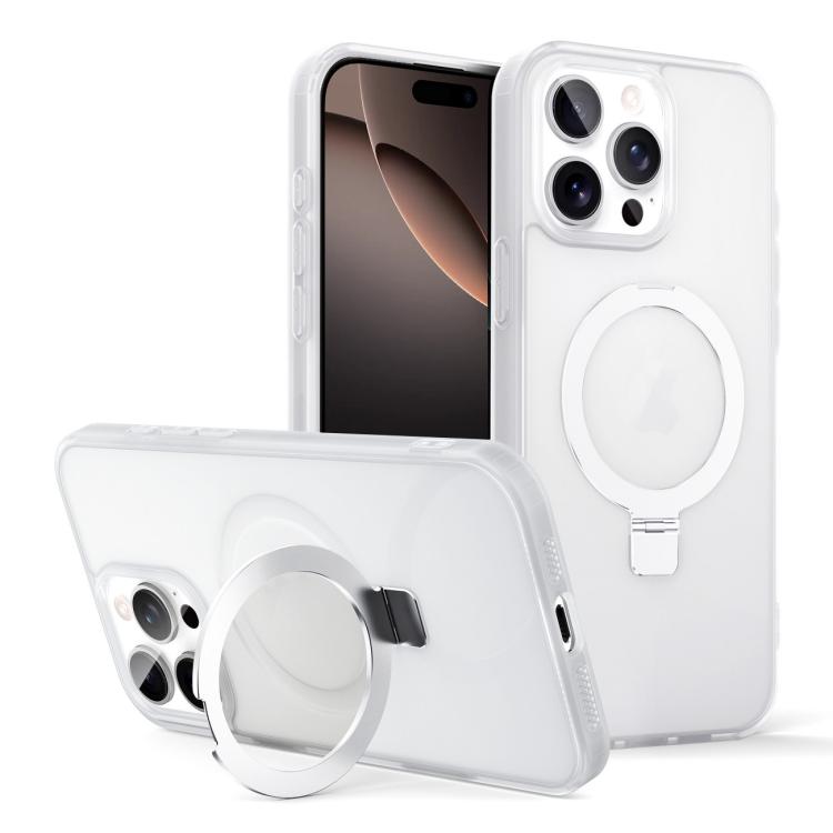 Skin-feel Ring MagSafe Holder Phone Case, For iPhone 16 Pro Max, For iPhone 16 Pro, For iPhone 16 Plus, For iPhone 16