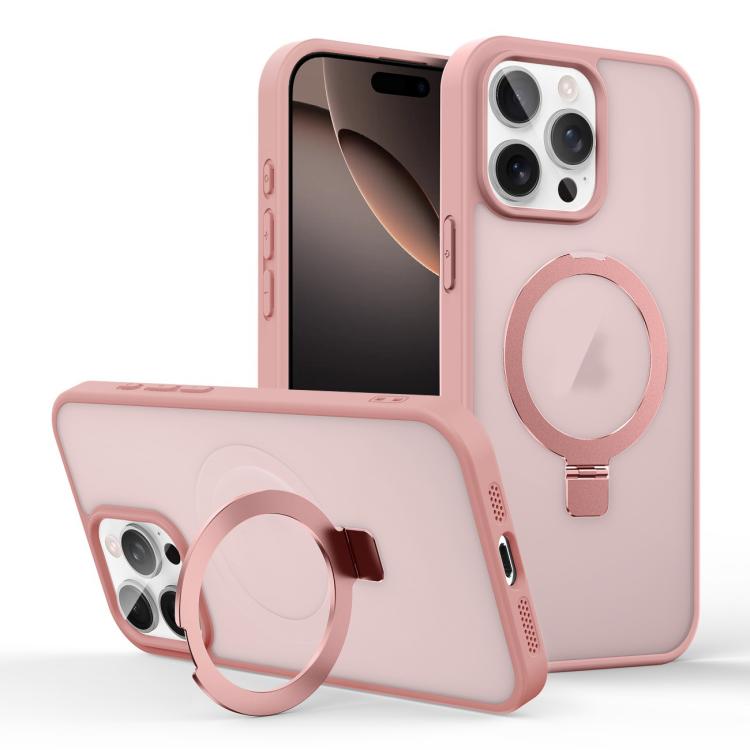Skin-feel Ring MagSafe Holder Phone Case, For iPhone 16 Pro Max, For iPhone 16 Pro, For iPhone 16 Plus, For iPhone 16