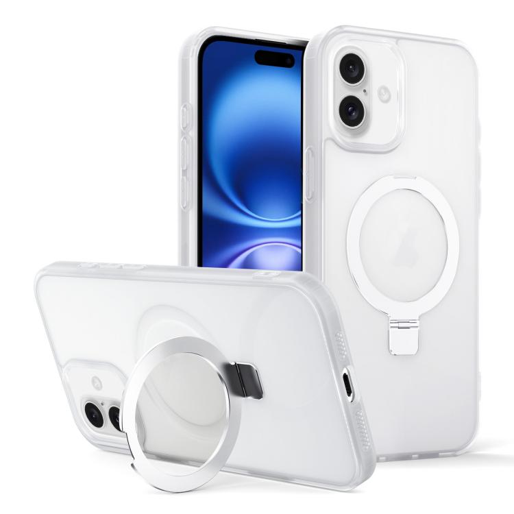 Skin-feel Ring MagSafe Holder Phone Case, For iPhone 16 Pro Max, For iPhone 16 Pro, For iPhone 16 Plus, For iPhone 16