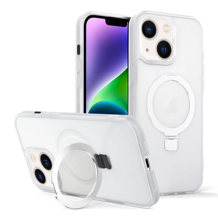 Skin-feel Ring MagSafe Holder Phone Case, For iPhone 14 Plus, For iPhone 14, For iPhone 14 Pro, For iPhone 14 Pro Max