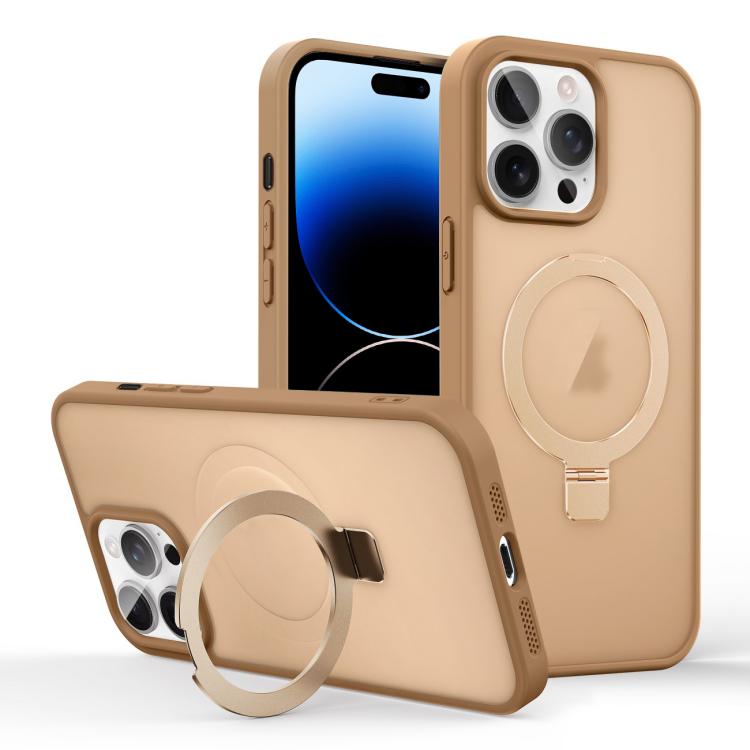 Skin-feel Ring MagSafe Holder Phone Case, For iPhone 14 Plus, For iPhone 14, For iPhone 14 Pro, For iPhone 14 Pro Max