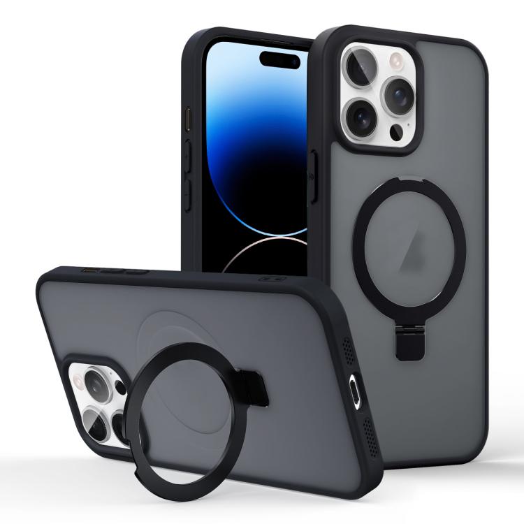 Skin-feel Ring MagSafe Holder Phone Case, For iPhone 14 Plus, For iPhone 14, For iPhone 14 Pro, For iPhone 14 Pro Max