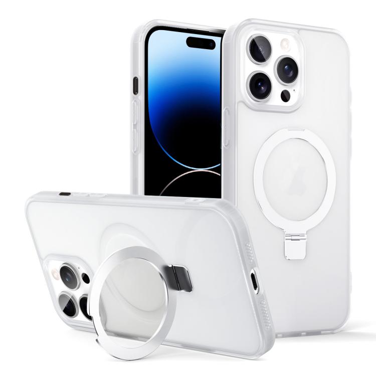 Skin-feel Ring MagSafe Holder Phone Case, For iPhone 14 Plus, For iPhone 14, For iPhone 14 Pro, For iPhone 14 Pro Max