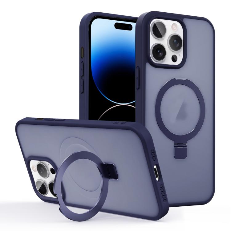 Skin-feel Ring MagSafe Holder Phone Case, For iPhone 14 Plus, For iPhone 14, For iPhone 14 Pro, For iPhone 14 Pro Max