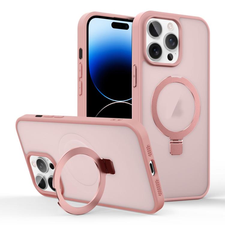 Skin-feel Ring MagSafe Holder Phone Case, For iPhone 14 Plus, For iPhone 14, For iPhone 14 Pro, For iPhone 14 Pro Max