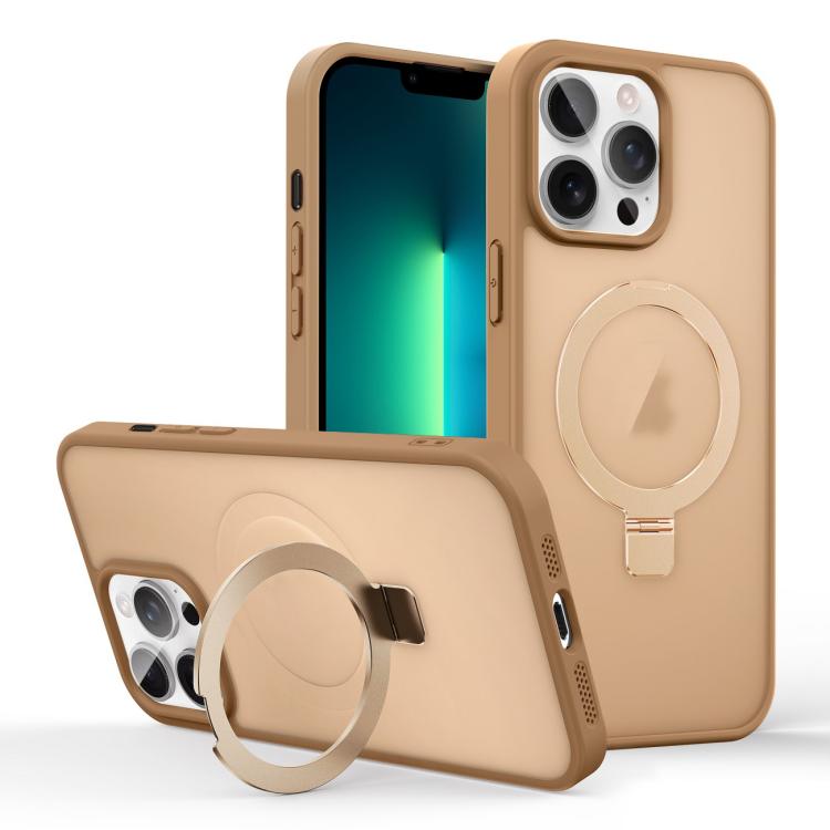 Skin-feel Ring MagSafe Holder Phone Case, For iPhone 13 Pro Max, For iPhone 13 Pro, For iPhone 13, For iPhone 12