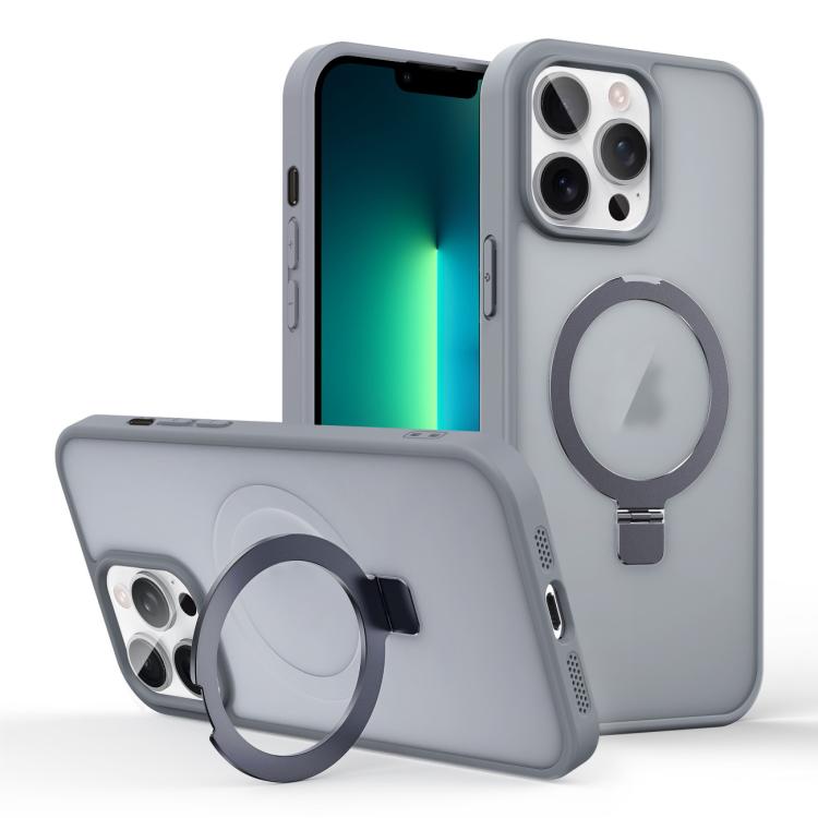 Skin-feel Ring MagSafe Holder Phone Case, For iPhone 13 Pro Max, For iPhone 13 Pro, For iPhone 13, For iPhone 12