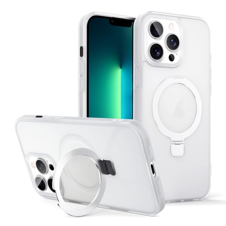 Skin-feel Ring MagSafe Holder Phone Case, For iPhone 13 Pro Max, For iPhone 13 Pro, For iPhone 13, For iPhone 12