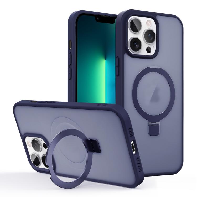 Skin-feel Ring MagSafe Holder Phone Case, For iPhone 13 Pro Max, For iPhone 13 Pro, For iPhone 13, For iPhone 12