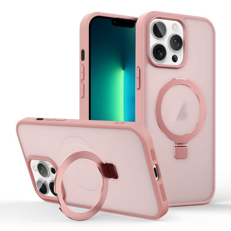 Skin-feel Ring MagSafe Holder Phone Case, For iPhone 13 Pro Max, For iPhone 13 Pro, For iPhone 13, For iPhone 12