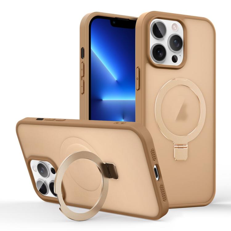 Skin-feel Ring MagSafe Holder Phone Case, For iPhone 13 Pro Max, For iPhone 13 Pro, For iPhone 13, For iPhone 12
