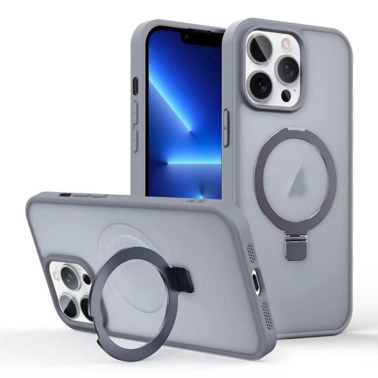 Skin-feel Ring MagSafe Holder Phone Case, For iPhone 13 Pro Max, For iPhone 13 Pro, For iPhone 13, For iPhone 12