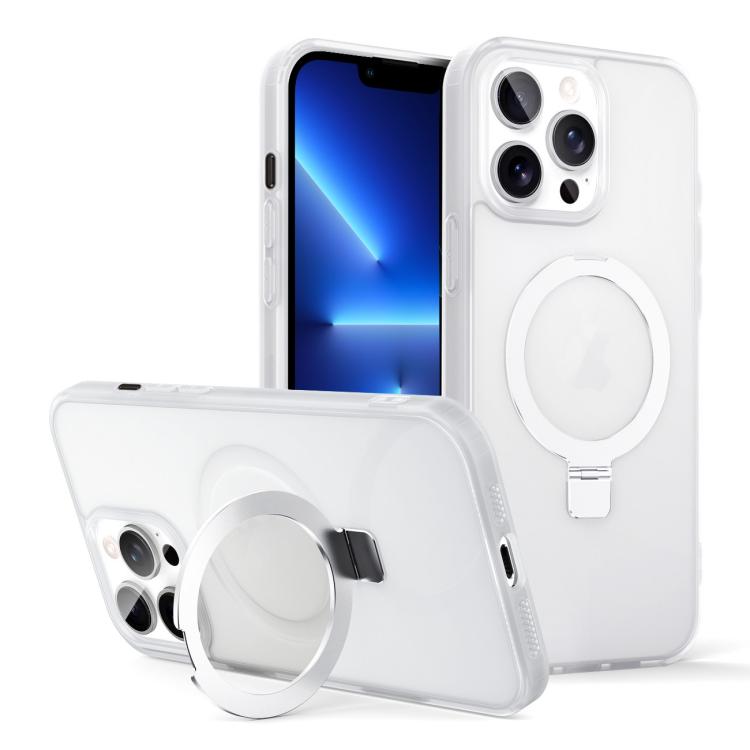 Skin-feel Ring MagSafe Holder Phone Case, For iPhone 13 Pro Max, For iPhone 13 Pro, For iPhone 13, For iPhone 12