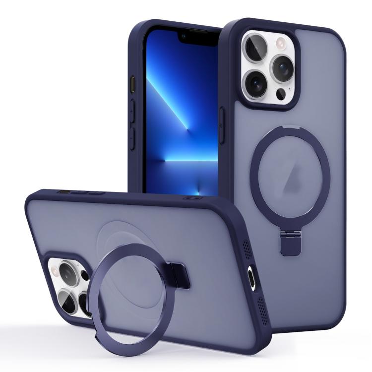 Skin-feel Ring MagSafe Holder Phone Case, For iPhone 13 Pro Max, For iPhone 13 Pro, For iPhone 13, For iPhone 12