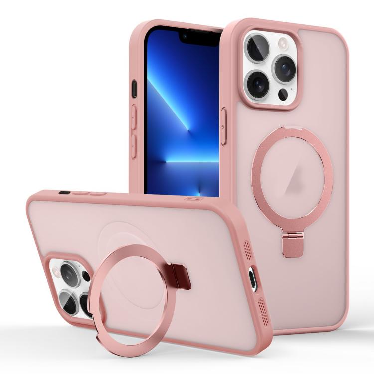 Skin-feel Ring MagSafe Holder Phone Case, For iPhone 13 Pro Max, For iPhone 13 Pro, For iPhone 13, For iPhone 12