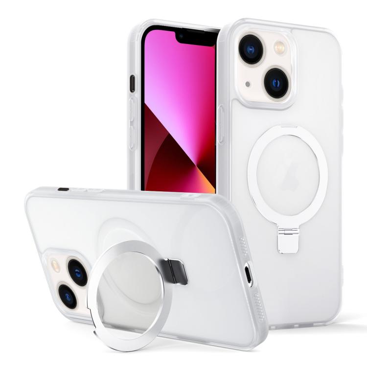 Skin-feel Ring MagSafe Holder Phone Case, For iPhone 13 Pro Max, For iPhone 13 Pro, For iPhone 13, For iPhone 12