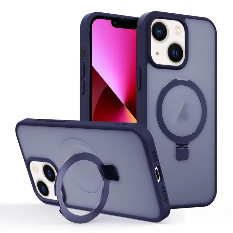 Skin-feel Ring MagSafe Holder Phone Case, For iPhone 13 Pro Max, For iPhone 13 Pro, For iPhone 13, For iPhone 12