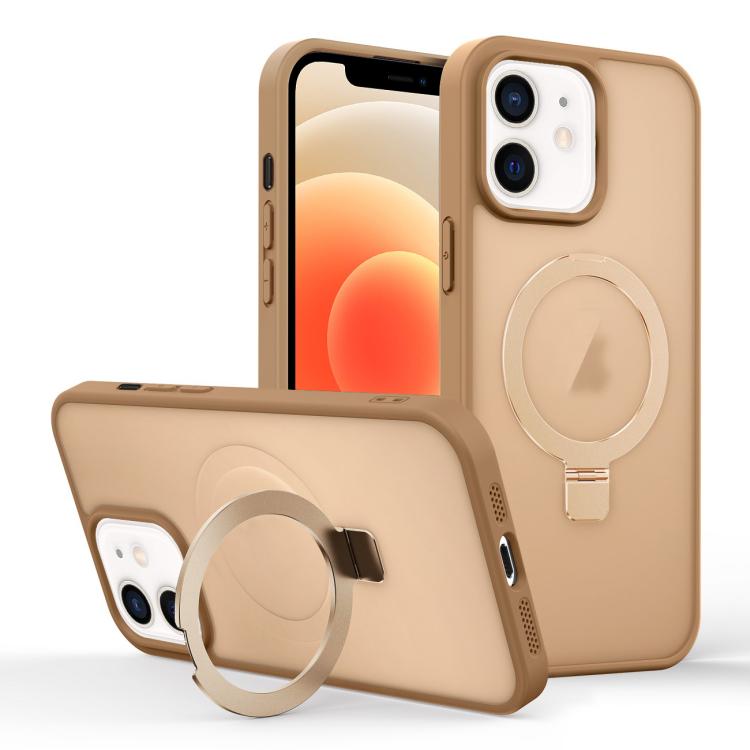 Skin-feel Ring MagSafe Holder Phone Case, For iPhone 13 Pro Max, For iPhone 13 Pro, For iPhone 13, For iPhone 12