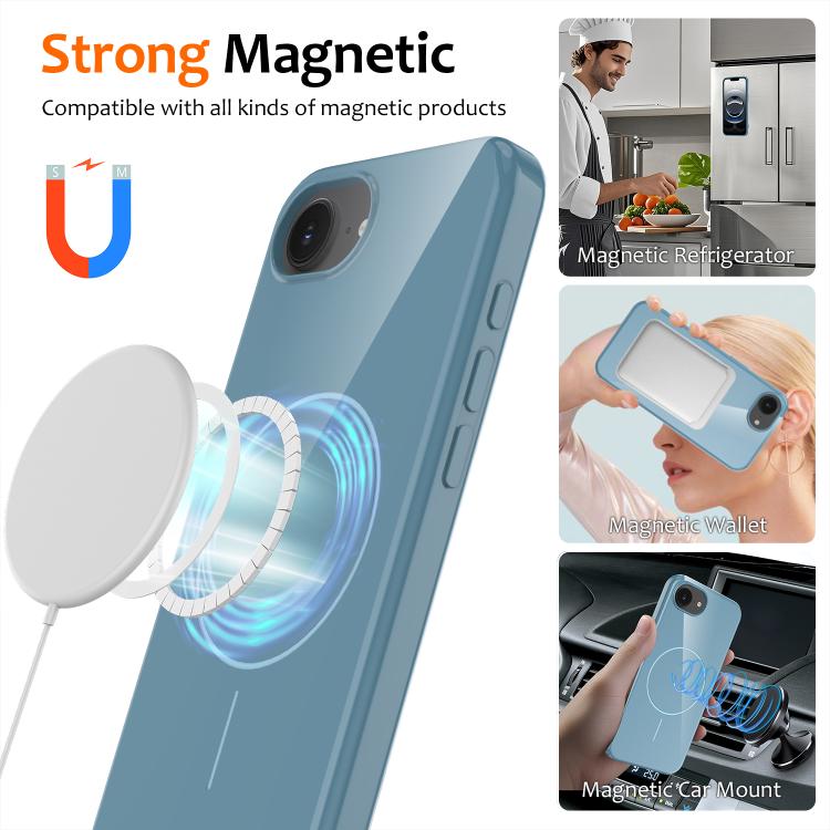 Glossy TPU Shockproof MagSafe Phone Case with Lanyard, For iPhone 16e, For iPhone 16 Pro Max, For iPhone 16 Pro, For iPhone 16 Plus