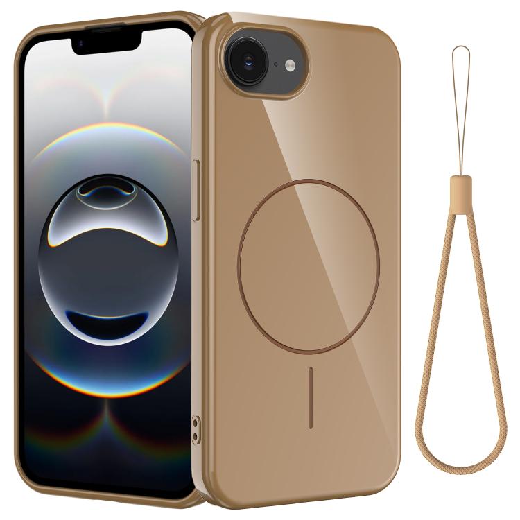 Glossy TPU Shockproof MagSafe Phone Case with Lanyard, For iPhone 16e, For iPhone 16 Pro Max, For iPhone 16 Pro, For iPhone 16 Plus