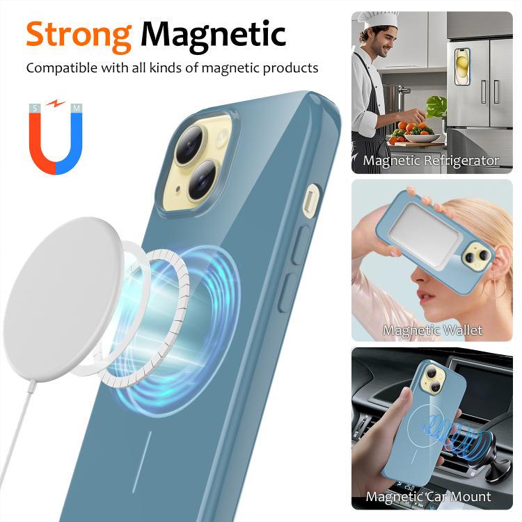 Glossy TPU Shockproof MagSafe Phone Case with Lanyard, For iPhone 15, For iPhone 14 Plus, For iPhone 14, For iPhone 14 Pro