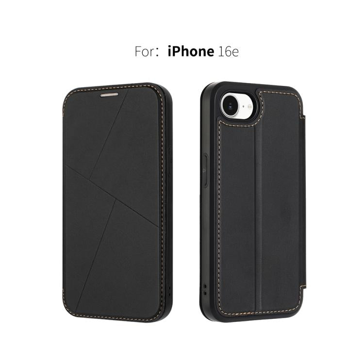 Magnetic Armor Series RFID Card Slots Leather Phone Case, For iPhone 16e