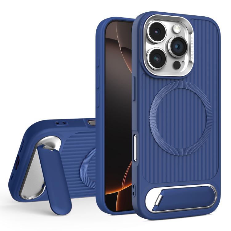 Vertical Lines Invisible Flat Holder MagSafe Phone Case, For iPhone 16 Pro Max, For iPhone 16 Pro, For iPhone 16 Plus, For iPhone 16