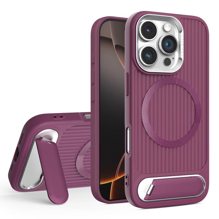 Vertical Lines Invisible Flat Holder MagSafe Phone Case, For iPhone 16 Pro Max, For iPhone 16 Pro, For iPhone 16 Plus, For iPhone 16