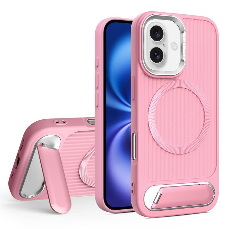 Vertical Lines Invisible Flat Holder MagSafe Phone Case, For iPhone 16 Pro Max, For iPhone 16 Pro, For iPhone 16 Plus, For iPhone 16