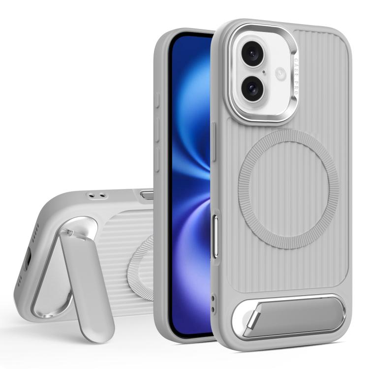 Vertical Lines Invisible Flat Holder MagSafe Phone Case, For iPhone 16 Pro Max, For iPhone 16 Pro, For iPhone 16 Plus, For iPhone 16