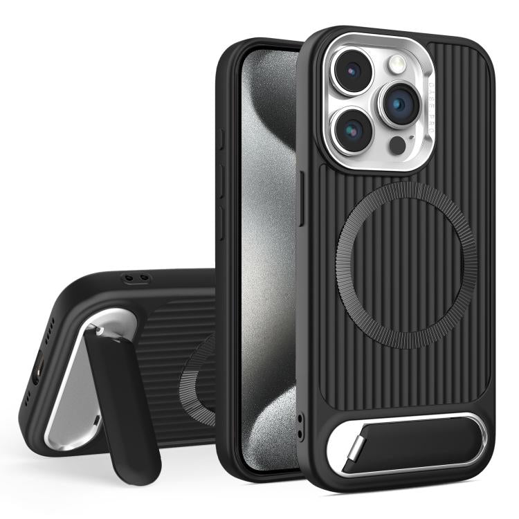 Vertical Lines Invisible Flat Holder MagSafe Phone Case, For iPhone 15 Pro Max, For iPhone 15 Pro, For iPhone 15 Plus, For iPhone 15