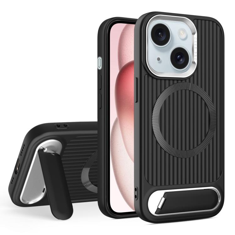 Vertical Lines Invisible Flat Holder MagSafe Phone Case, For iPhone 15 Pro Max, For iPhone 15 Pro, For iPhone 15 Plus, For iPhone 15