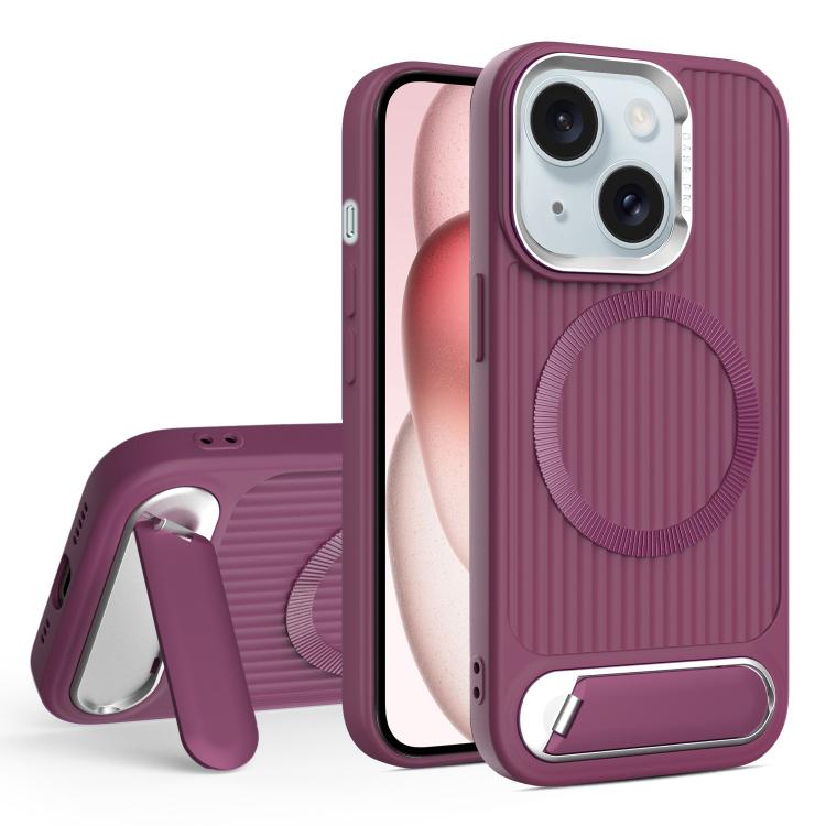 Vertical Lines Invisible Flat Holder MagSafe Phone Case, For iPhone 15 Pro Max, For iPhone 15 Pro, For iPhone 15 Plus, For iPhone 15