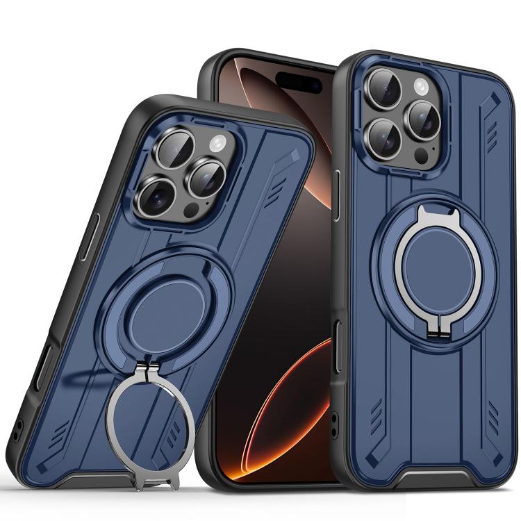 Rotating Ring Holder Magnetic MagSafe Phone Case, For iPhone 16e, For iPhone 16 Pro Max, For iPhone 16 Pro, For iPhone 16 Plus