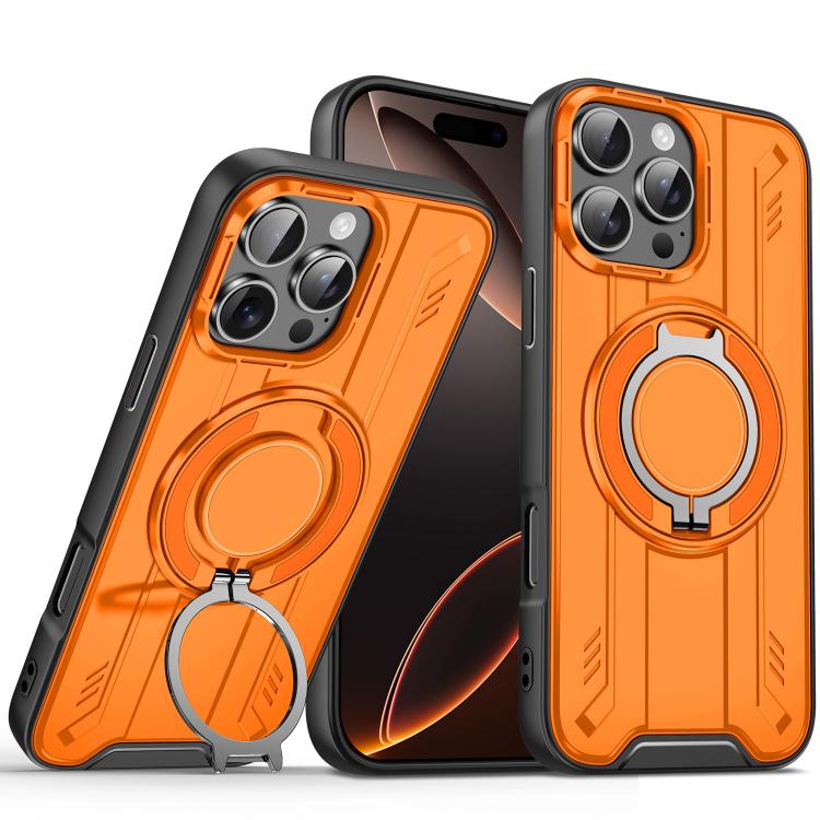 Rotating Ring Holder Magnetic MagSafe Phone Case, For iPhone 16e, For iPhone 16 Pro Max, For iPhone 16 Pro, For iPhone 16 Plus