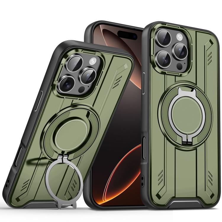 Rotating Ring Holder Magnetic MagSafe Phone Case, For iPhone 16e, For iPhone 16 Pro Max, For iPhone 16 Pro, For iPhone 16 Plus