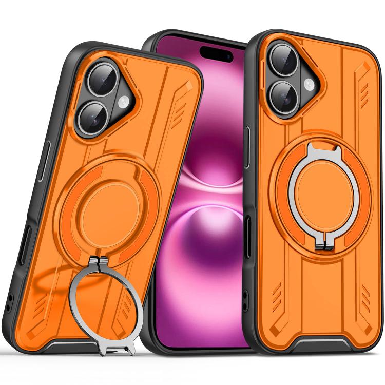 Rotating Ring Holder Magnetic MagSafe Phone Case, For iPhone 16e, For iPhone 16 Pro Max, For iPhone 16 Pro, For iPhone 16 Plus