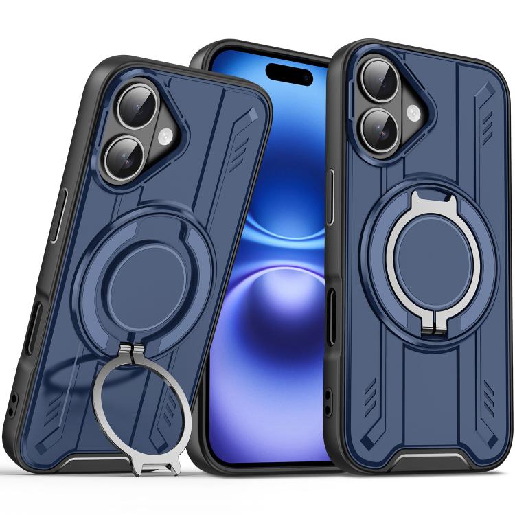 Rotating Ring Holder Magnetic MagSafe Phone Case, For iPhone 16, For iPhone 15 Pro Max, For iPhone 15 Pro, For iPhone 15 Plus
