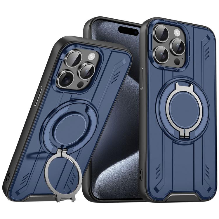 Rotating Ring Holder Magnetic MagSafe Phone Case, For iPhone 16, For iPhone 15 Pro Max, For iPhone 15 Pro, For iPhone 15 Plus