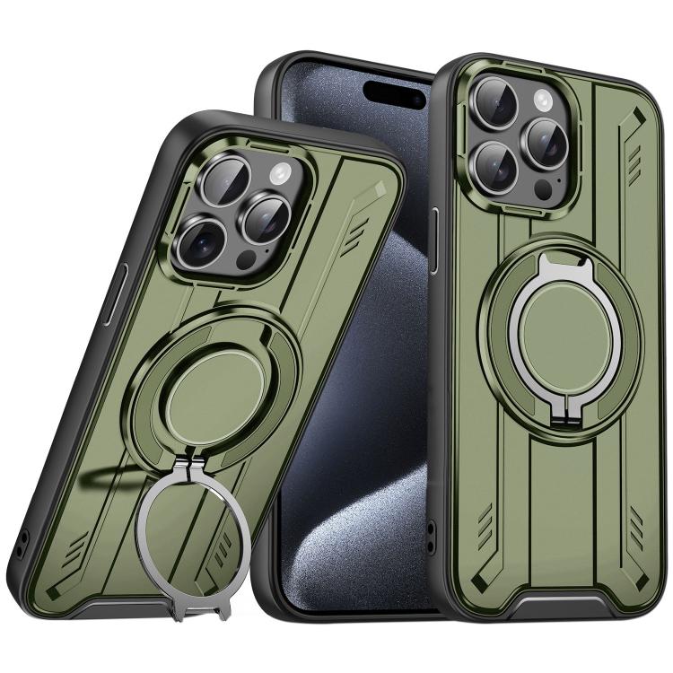 Rotating Ring Holder Magnetic MagSafe Phone Case, For iPhone 16, For iPhone 15 Pro Max, For iPhone 15 Pro, For iPhone 15 Plus