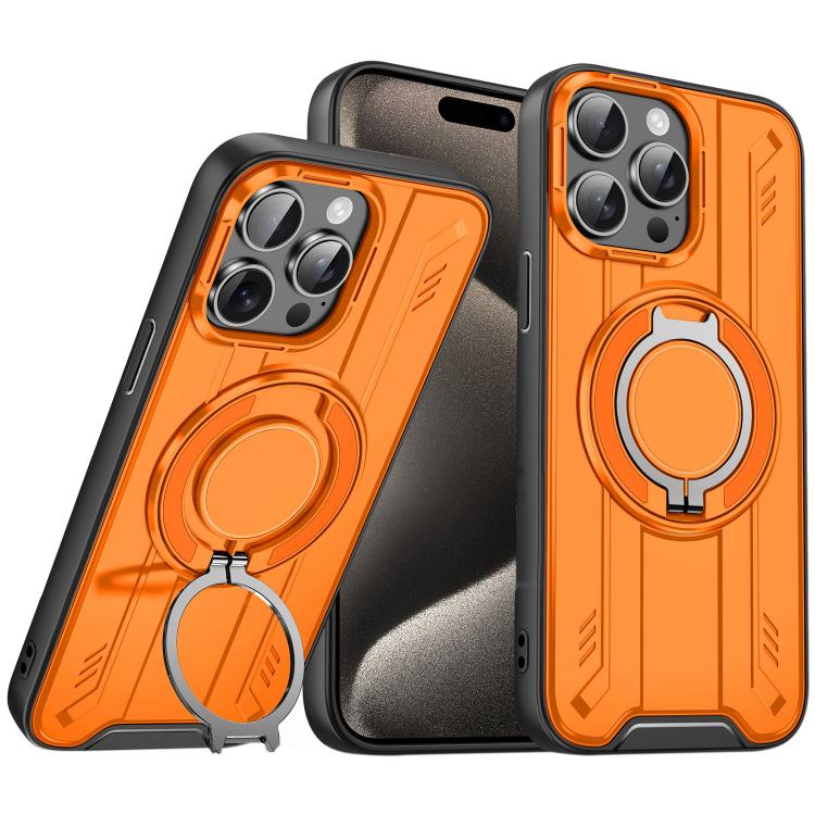 Rotating Ring Holder Magnetic MagSafe Phone Case, For iPhone 16, For iPhone 15 Pro Max, For iPhone 15 Pro, For iPhone 15 Plus
