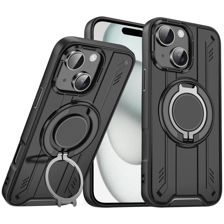 Rotating Ring Holder Magnetic MagSafe Phone Case, For iPhone 16, For iPhone 15 Pro Max, For iPhone 15 Pro, For iPhone 15 Plus