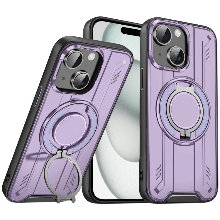 Rotating Ring Holder Magnetic MagSafe Phone Case, For iPhone 16, For iPhone 15 Pro Max, For iPhone 15 Pro, For iPhone 15 Plus